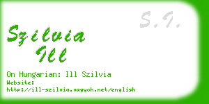 szilvia ill business card